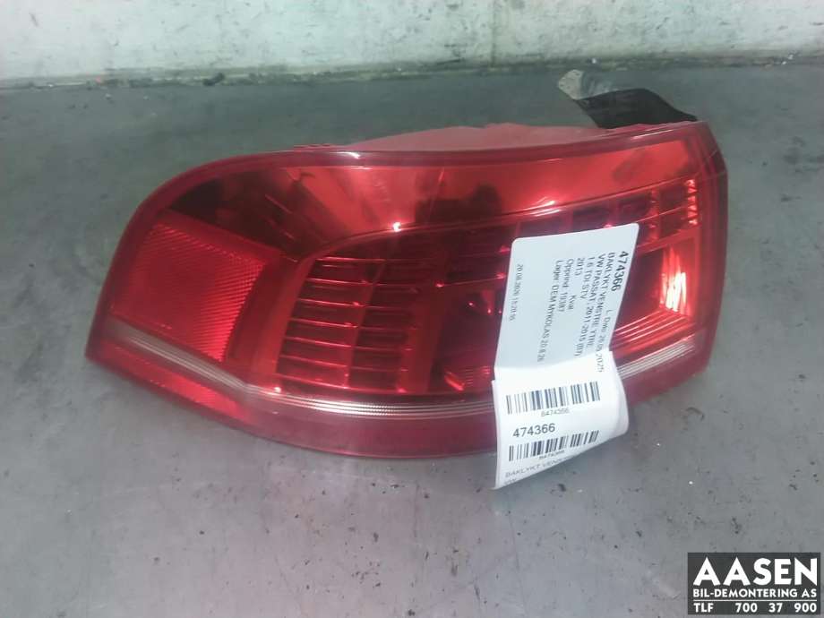 Baklykt venstre ytre til VW Passat, 2011-2015 (B7) (B7) (3AF 945 207 B)