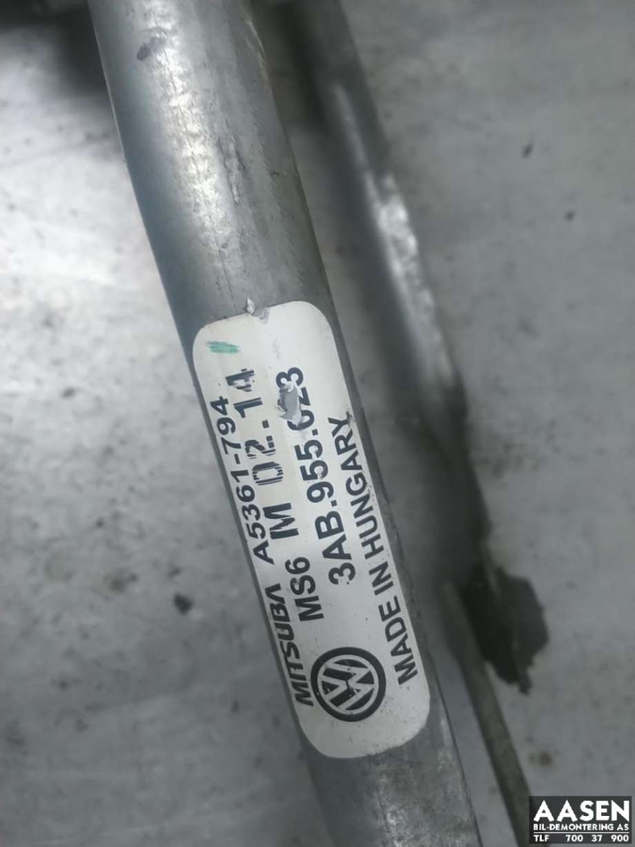 Viskermotor frontrute komplett m/overføring til VW Passat 2011-2015 (B7) (B7) (3AB 955 023 A|)