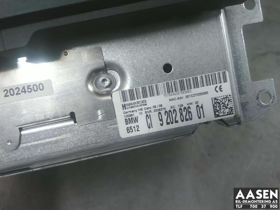 Bilstereo til BMW 3-Serie 2005-2011 (E90/E91/E92/E93) (E90/E91/E92/E93) (65 12 9 283 428|)