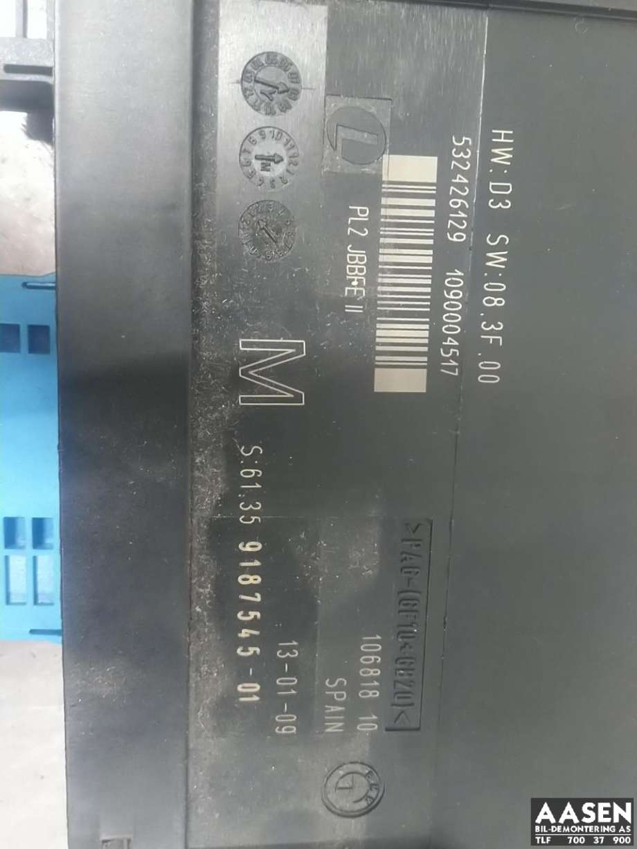 Styreenhet comfort (BCM) til BMW 3-Serie 2005-2011 (E90/E91/E92/E93) (E90/E91/E92/E93) (61 35 9 231 468|)