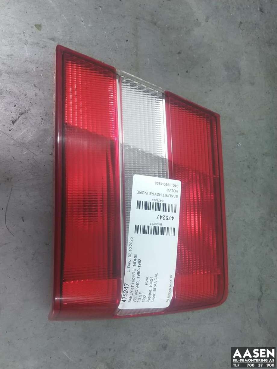 Baklykt høyre indre til Volvo 940 1990-1998