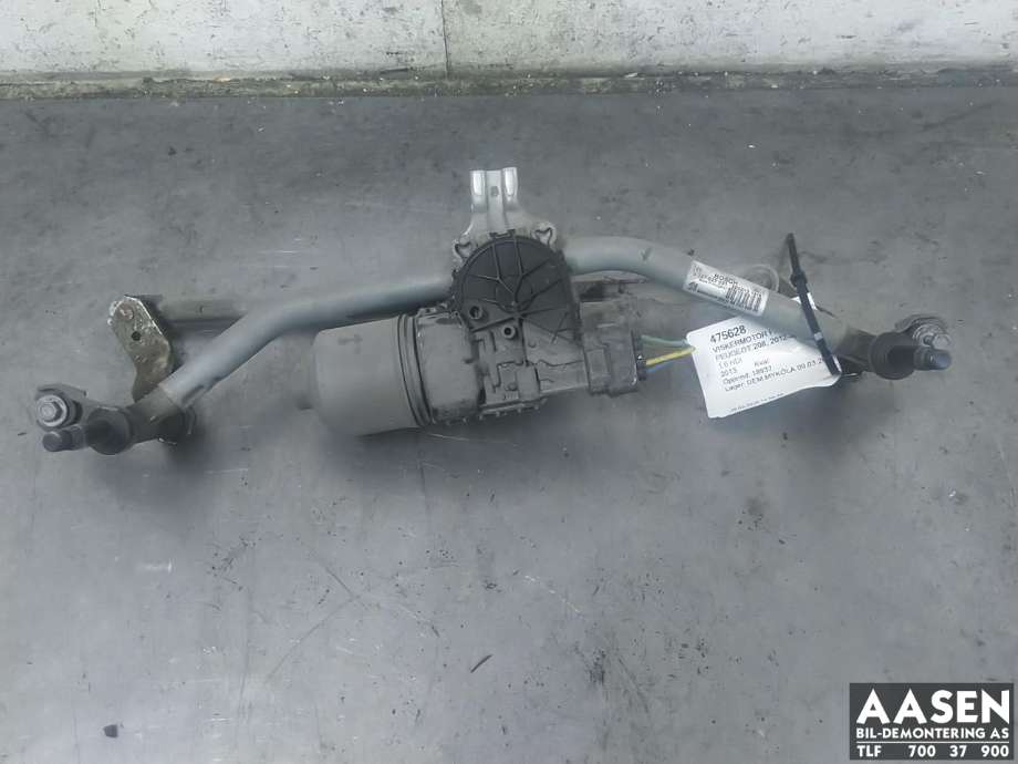 Viskermotor frontrute komplett m/overføring til Peugeot 208, 2012-2019 (Type I)  