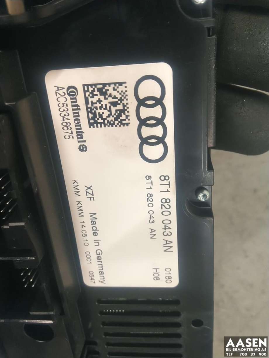 Varmeapparat betjening til Audi A5 2007-2016 (Type I)  (8T1 820 043 AH|)
