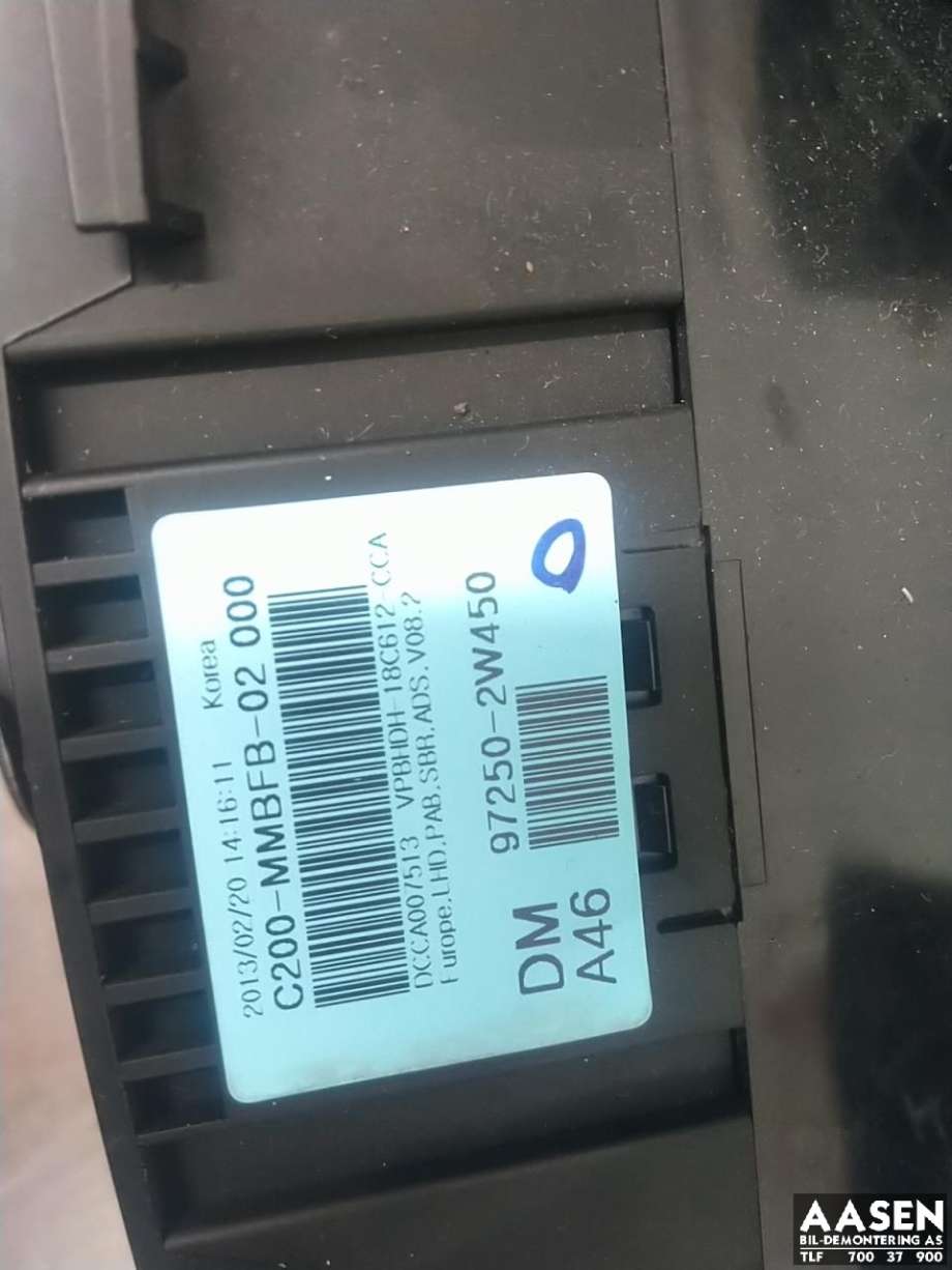 Varmeapparat betjening til Hyundai Santa Fe 2012-2020 (Type III)