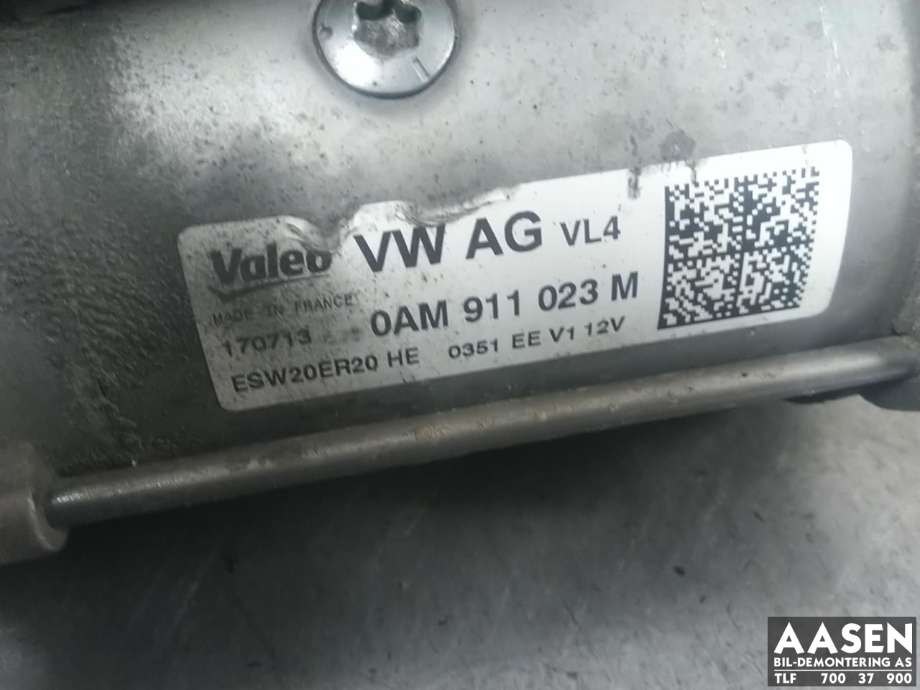Starter diesel til VW Golf VII 2012-2017 (Fase 1)  (0AM 911 023 M|0AM 911 023 J|0AM 911 021 E)