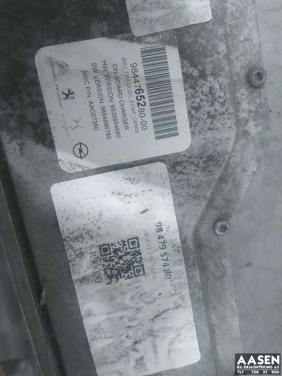 Batterilader (OBC - On Board Charger) til Peugeot e-2008 2019-->> (16 758 121 80|16 913 444 80|)