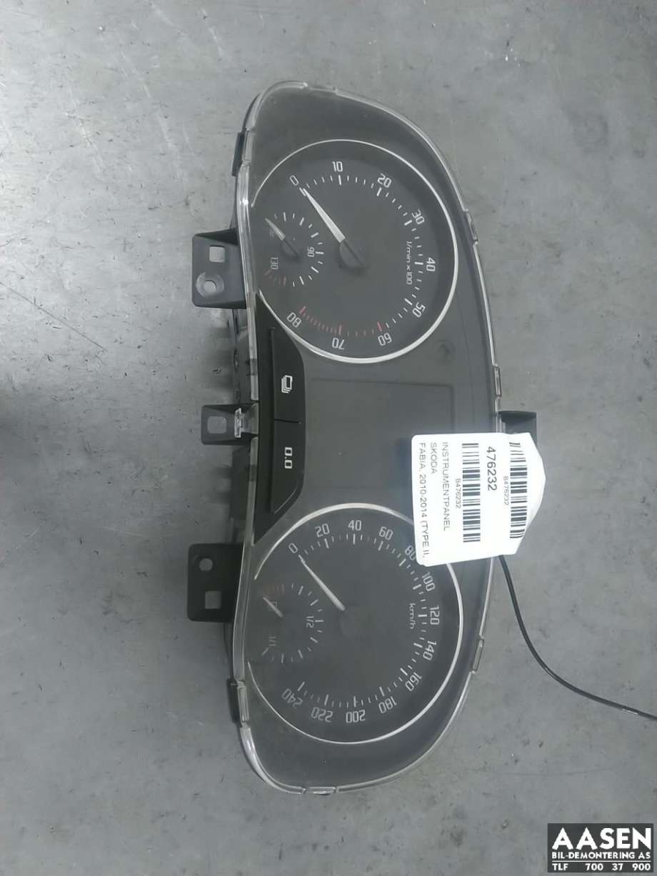 Instrumentpanel til Škoda Fabia 2010-2014 (Type II, Fase 2) (5J0 920 840 E|)