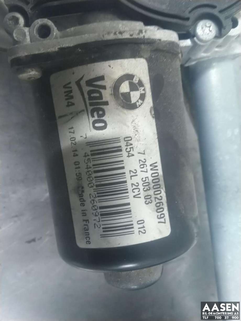 Viskermotor frontrute komplett m/overføring til BMW 3-Serie 2012-2018 (F30/F31/F34) (F30/F31/F34) (61 61 7 260 488|)