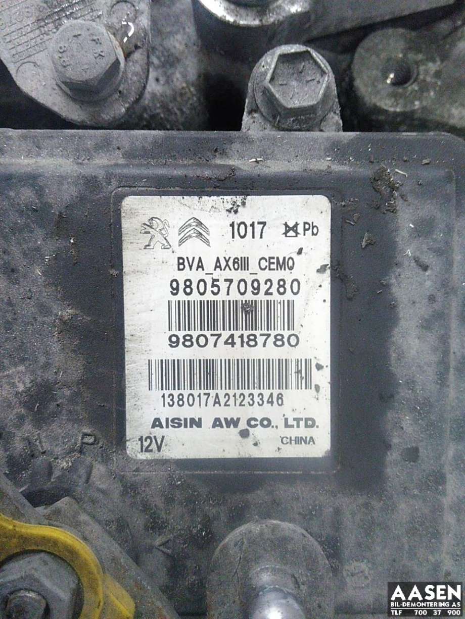 Girkasse automat til Peugeot 208 2012-2019 (Type I)  (98 074 187 80|16 373 100 80|)