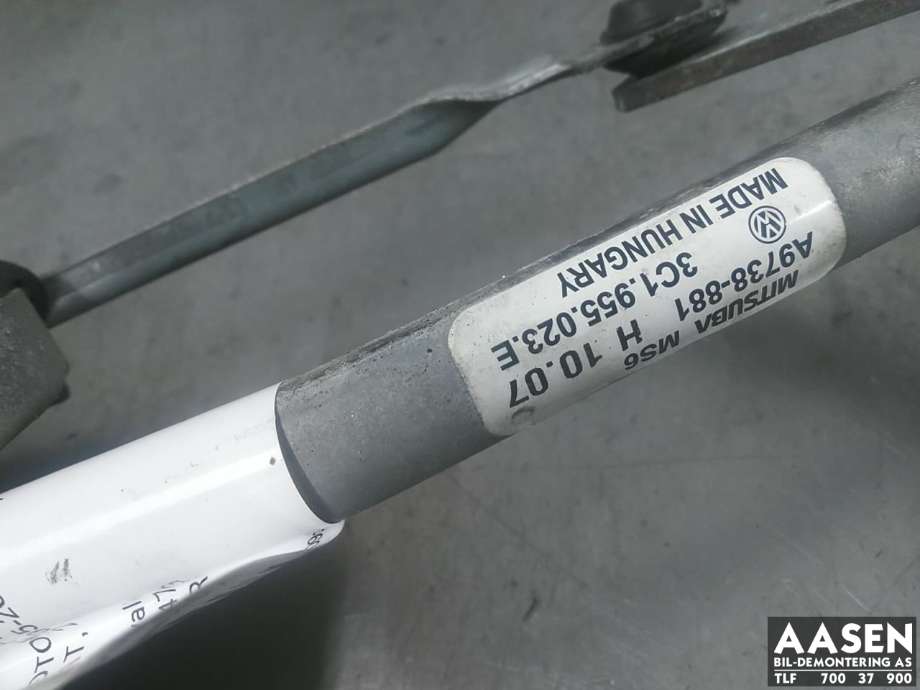 Viskermotor frontrute komplett m/overføring til VW Passat 2005-2010 (B6) (B6) (3AB 955 023 A|)