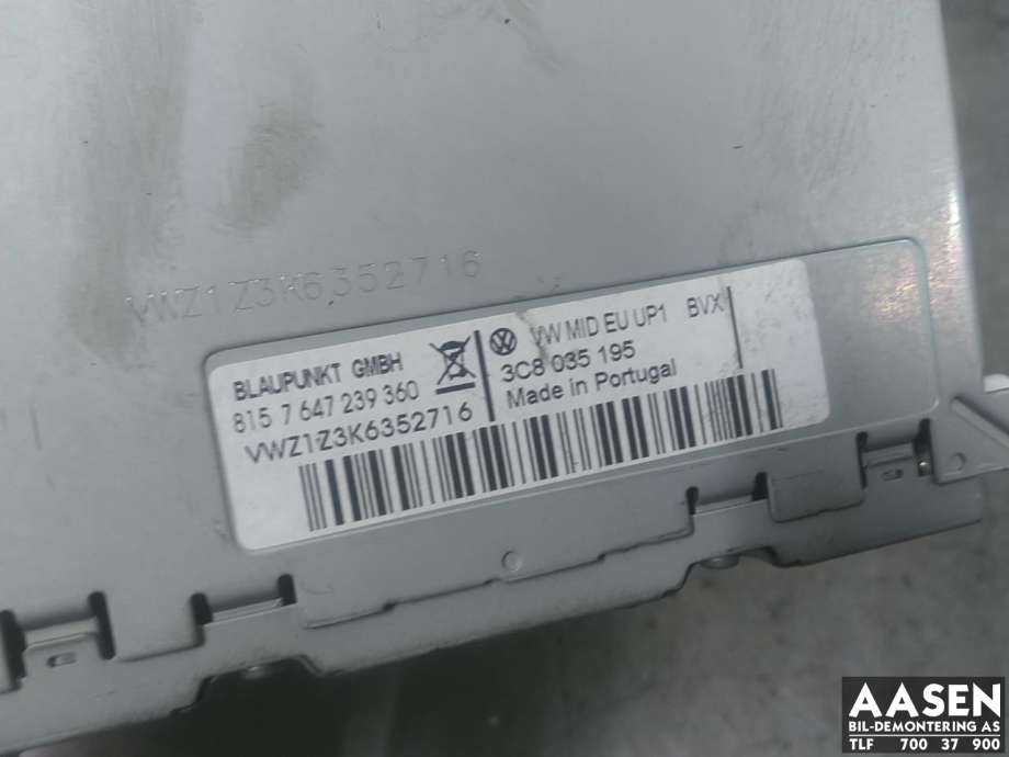 Bilstereo til VW Tiguan 2007-2011 (Type I, Fase 1)  
