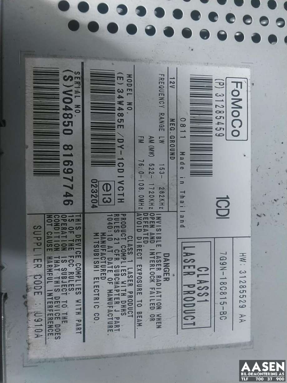 Bilstereo til Volvo XC60 2008-2013 (Type I, Fase 1)  