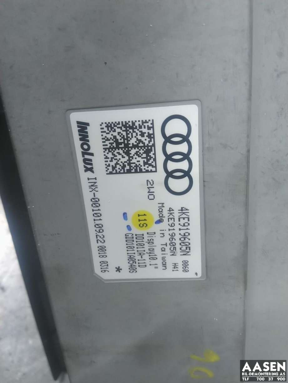 Bilstereo navigasjon skjerm til Audi e-tron 2018-->>  (4KE 919 605 N|4KE 919 605 P|)