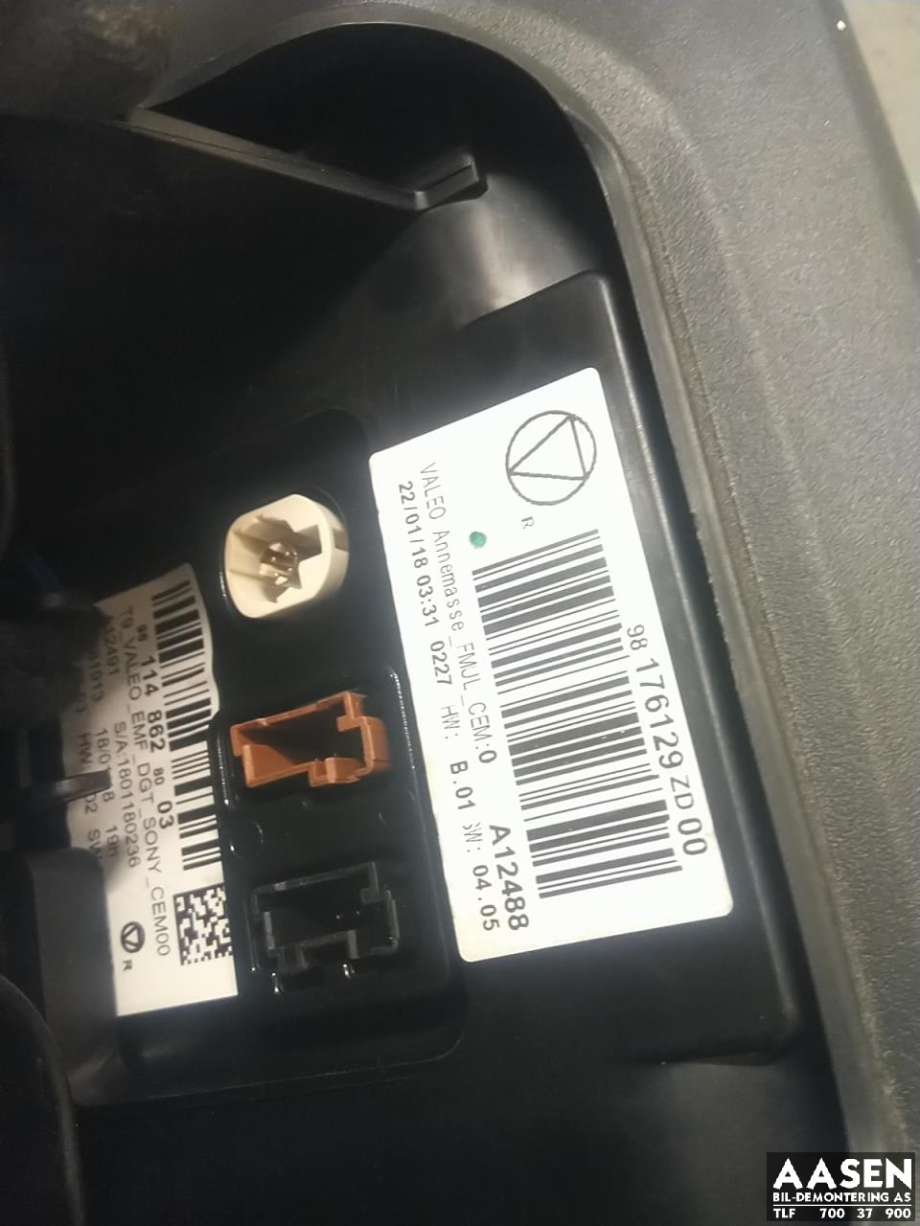 Multimedia display (MCU - Media Controller Unit) til Citroën C4, Cactus 2014-2017 (Fase 1)  (98 176 129 ZD|)