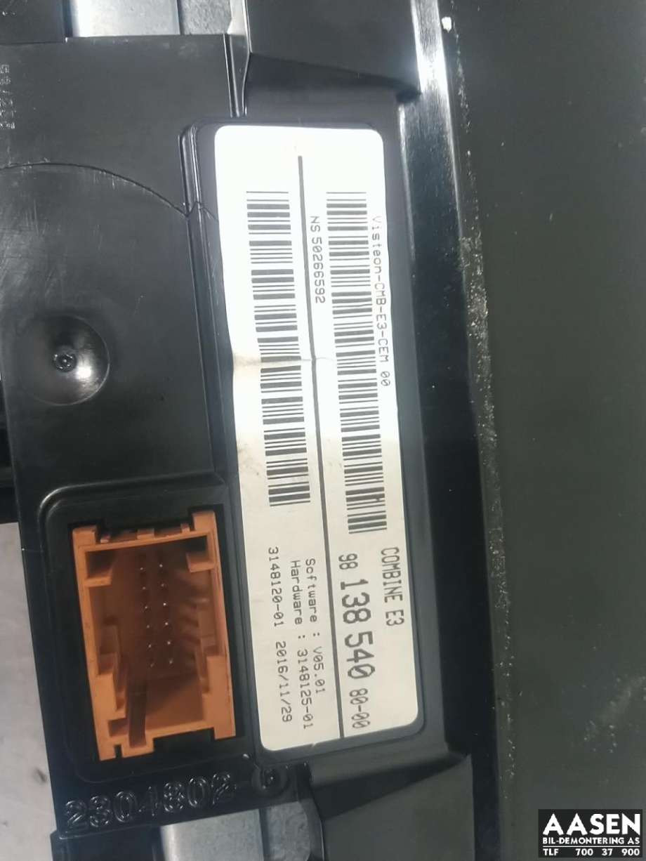 Instrumentpanel til Citroën C4, Cactus 2014-2017 (Fase 1)  (98 138 540 80|98 217 141 80|)