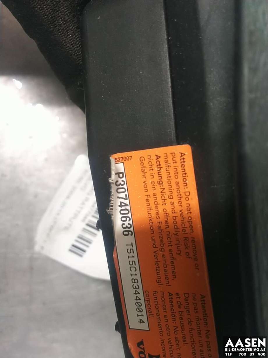 Airbag rattpute til Volvo XC60 2008-2013 (Type I, Fase 1)  
