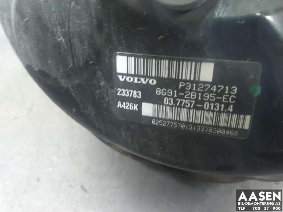 Bremsekraft-forsterker til Volvo XC60 2008-2013 (Type I, Fase 1)  