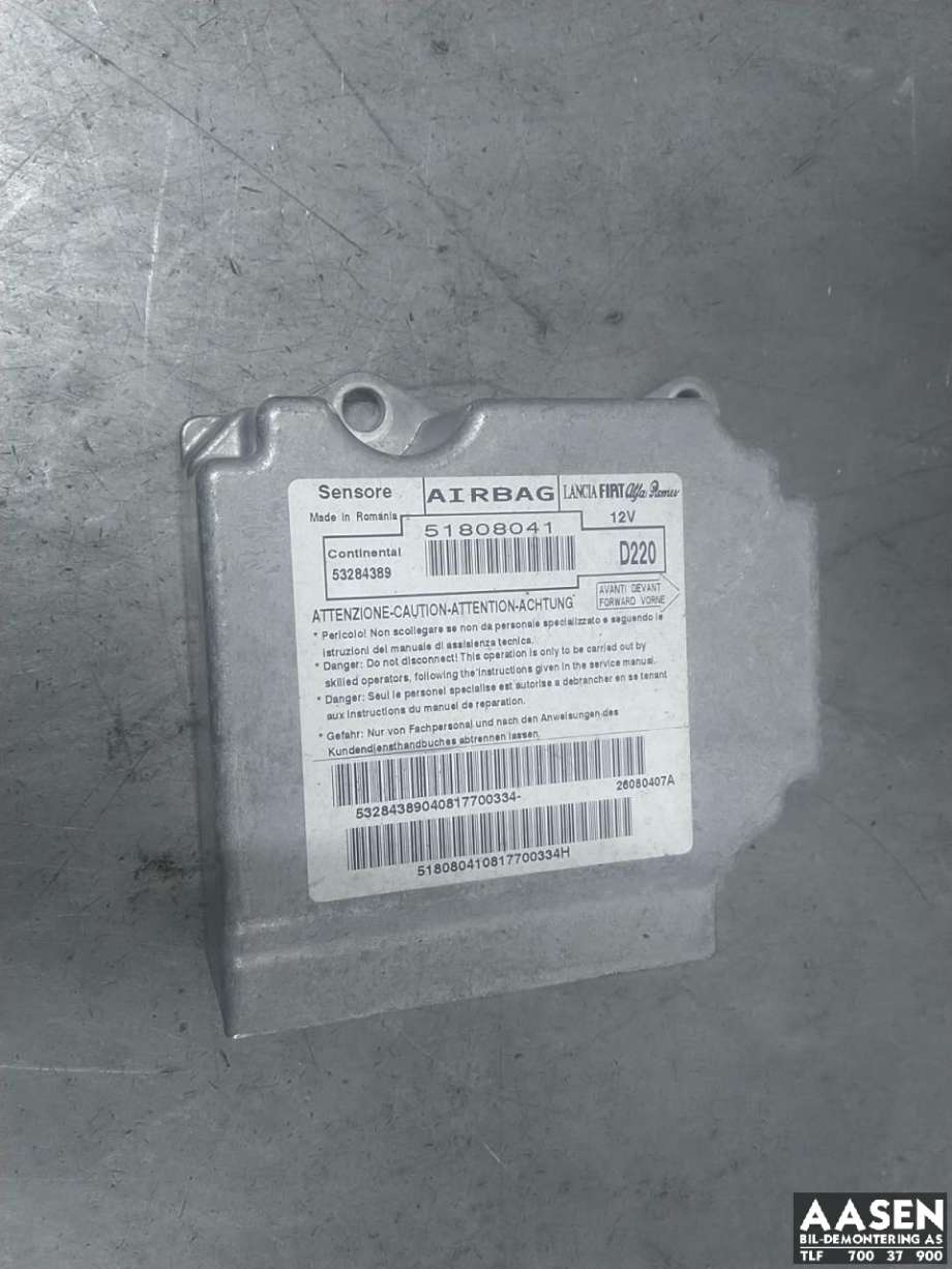 Airbag elektronikk til Lancia Delta, 2008-2015  