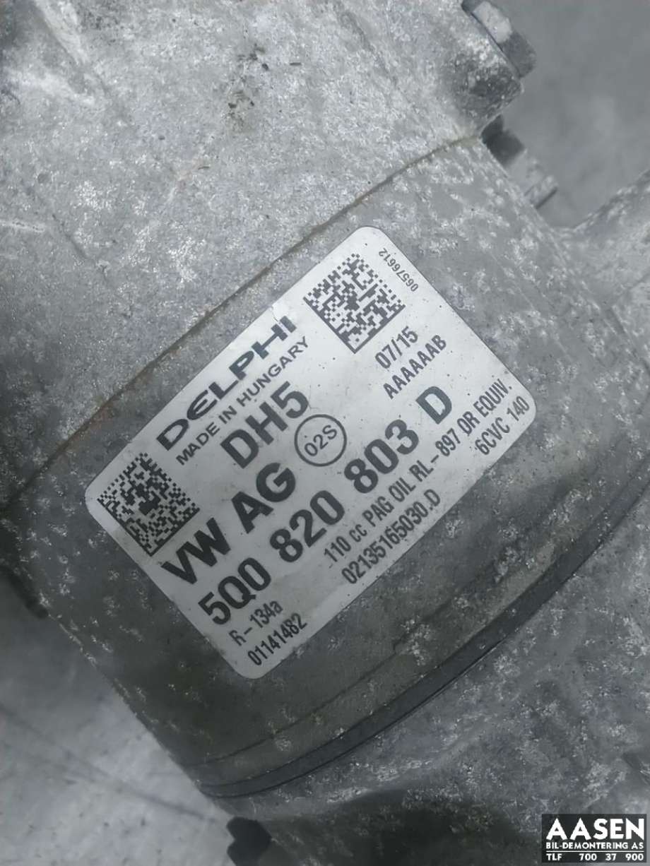 Aircondition kompressor til Škoda Octavia 2013-2016 (Type III, Fase 1)  