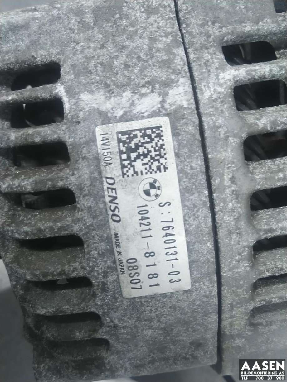 Dynamo diesel til BMW 2-Serie, Active/Gran Tourer 2014-->> (F45/F46) (F45/F46) (104211-8181|12 31 7 646 814|12 31 7 640 875)