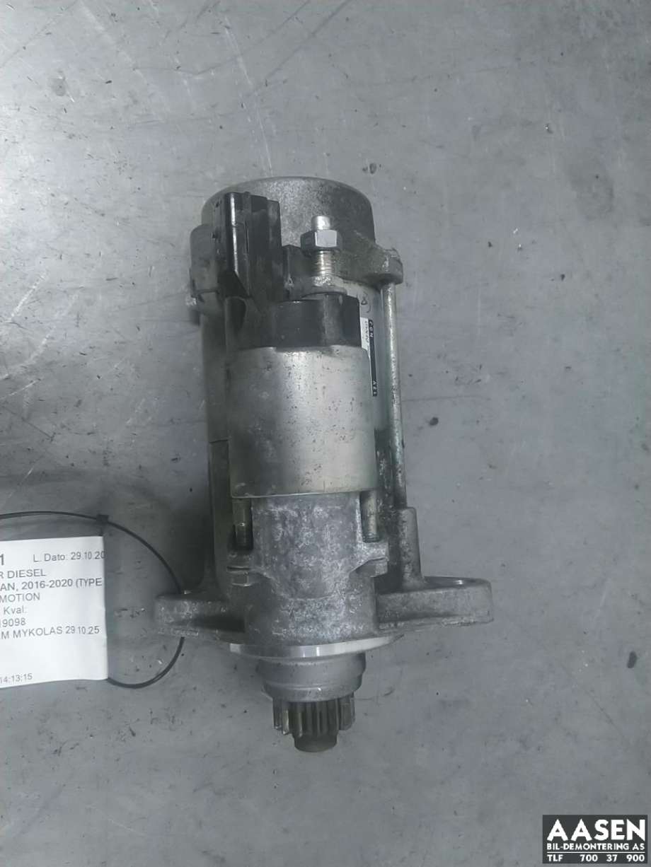 Starter diesel til VW Tiguan, 2016-2020 (Type II, Fase 1)  (02E 911 024 J)