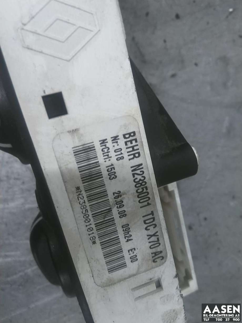 Varmeapparat betjening til Nissan Interstar 2004-2010