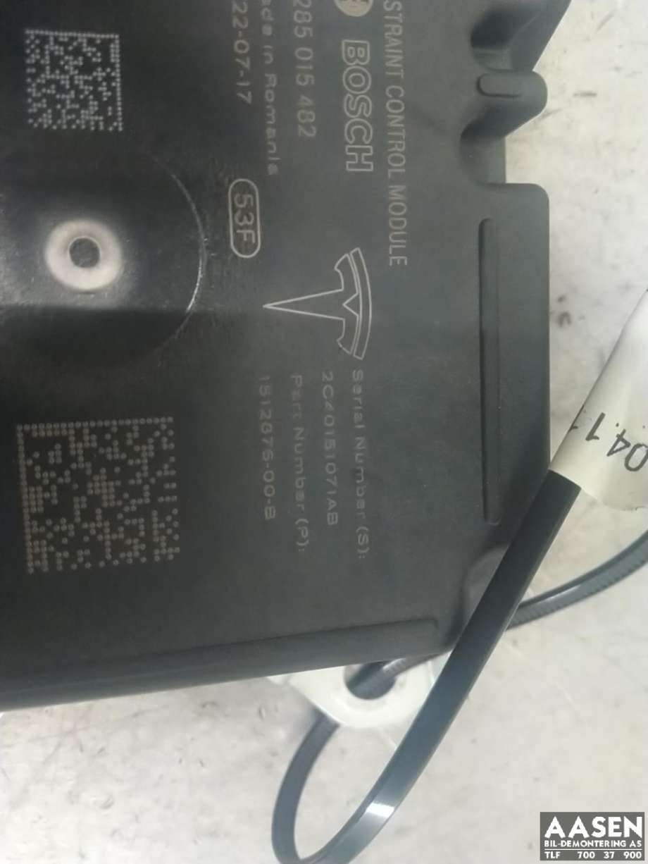 Airbag elektronikk til Tesla Model Y 2021-2024 (Type I)  (1512876-00-B|)