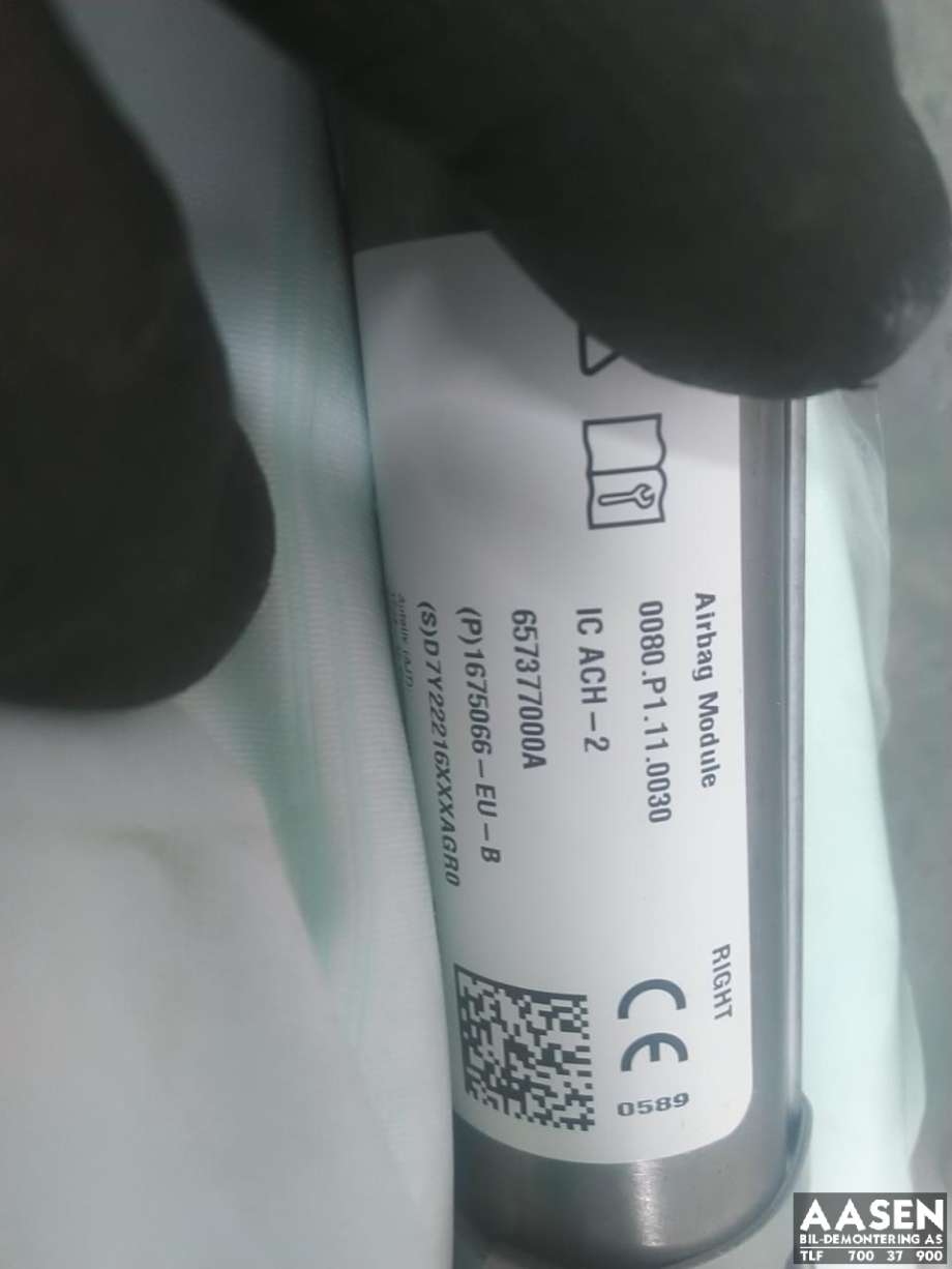 Airbag gardin høyre til Tesla Model Y 2021-2024 (Type I) (1675066-EU-B|)