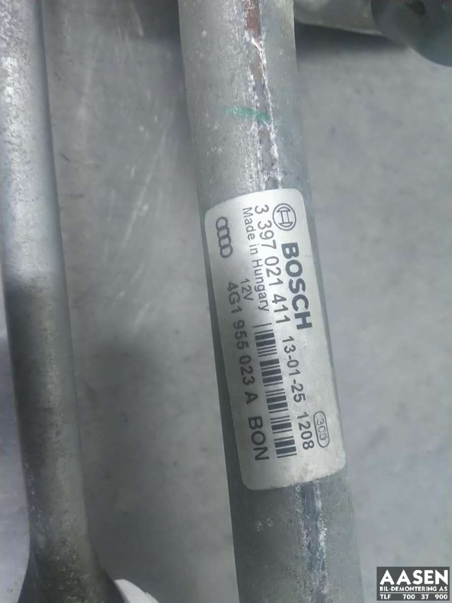 Viskermotor frontrute komplett m/overføring til Audi A6, Allroad 2012-2014 (Type III, Fase 1) (C7) (C7) (4G1 955 023 A|4G1 955 023 C|)