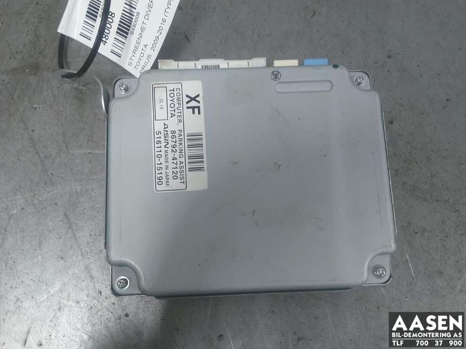 Styreenhet parkering til Toyota Prius, 2009-2016 (Type III) (COMBI) (COMBI) (8679247120)