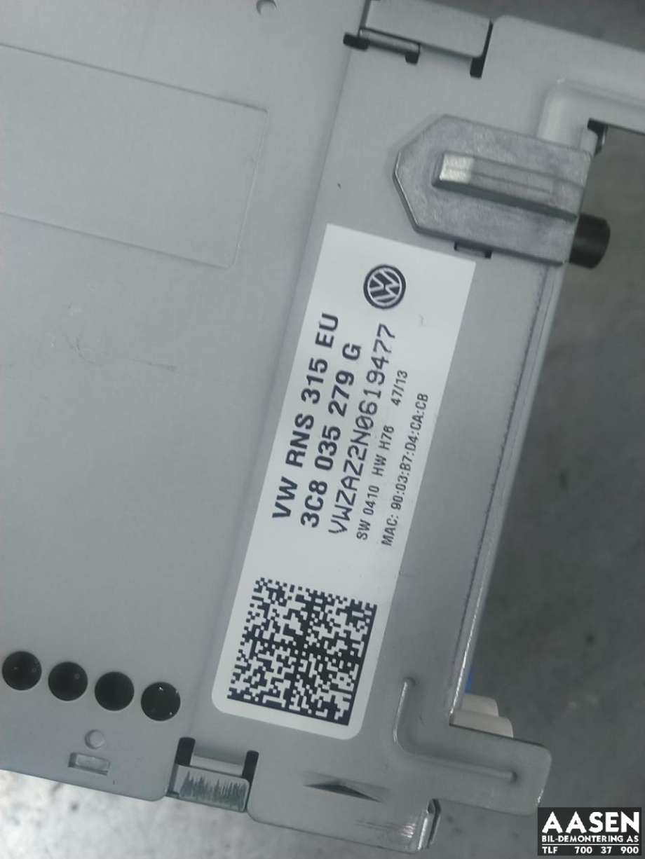 Bilstereo til VW Passat 2011-2015 (B7) (B7) (3C8 035 279 G|3C8 035 279 GX|)