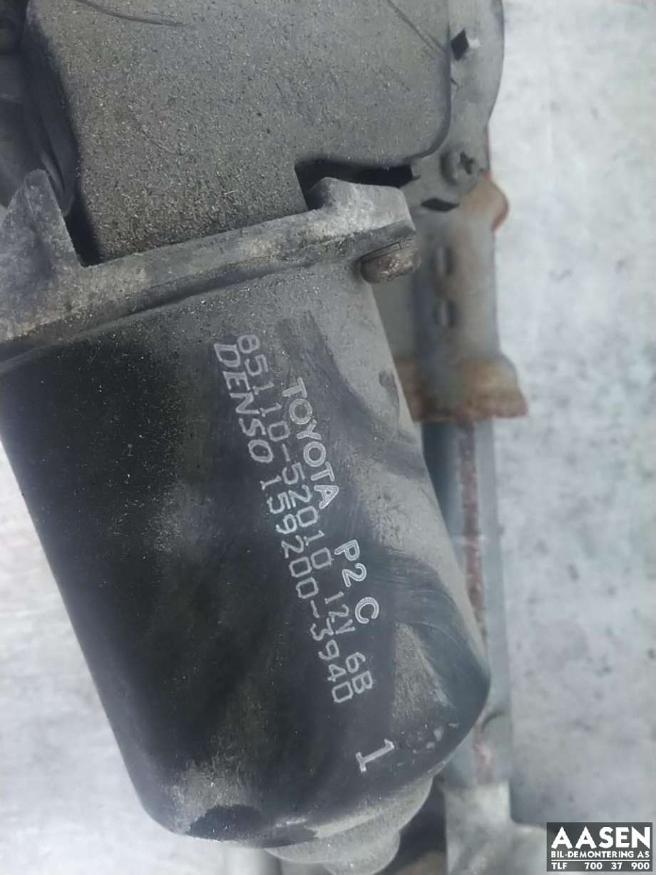 Viskermotor frontrute komplett m/overføring til Toyota Yaris 1999-2003 (Type I, Fase 1)  