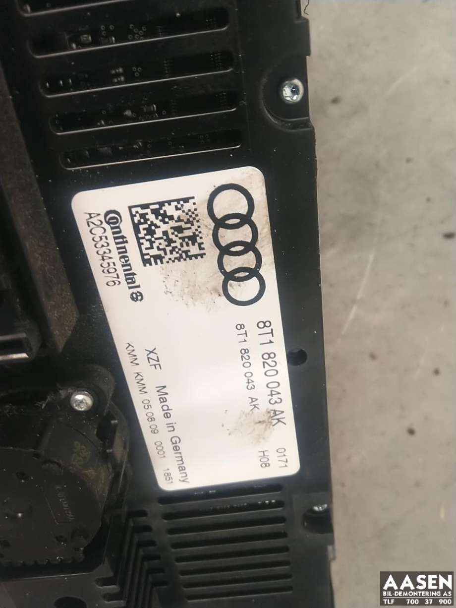 Varmeapparat betjening til Audi A4, Allroad 2009-2016 (Type I) (B8) (B8) (8T1 820 043 AK|)