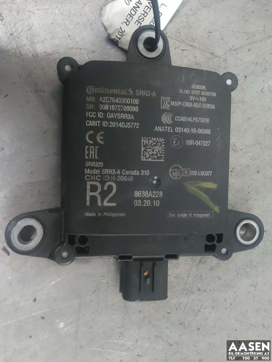 Sensor blindsone til Mitsubishi Outlander, 2015-->> (Type III, Fase 2)  (8638A228)
