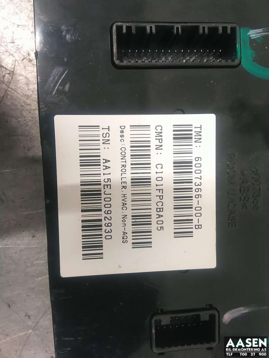 Styreenhet klima/aircondition til Tesla Model S 2013-2016 (Fase 1)  (6007366-00-B|)