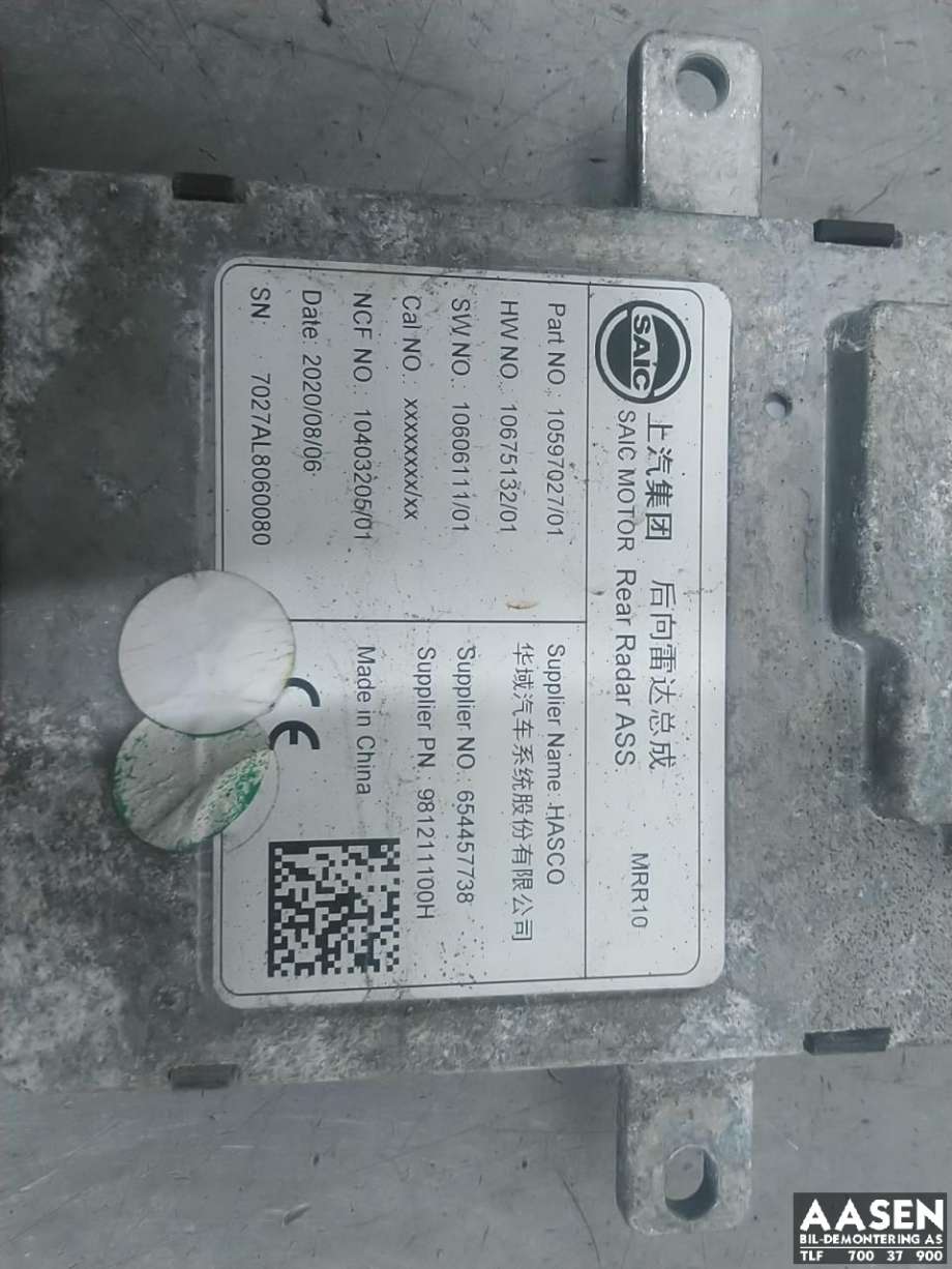 Sensor blindsone til MG ZS EV 2019-2021 (Type I, Fase 1)  