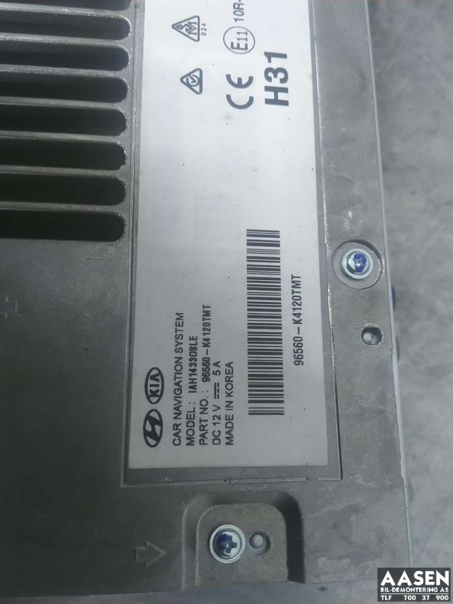 Bilstereo navigasjon til Hyundai Kona 2017-2021 (Type I, Fase 1)  (96560K 4120TMT|)