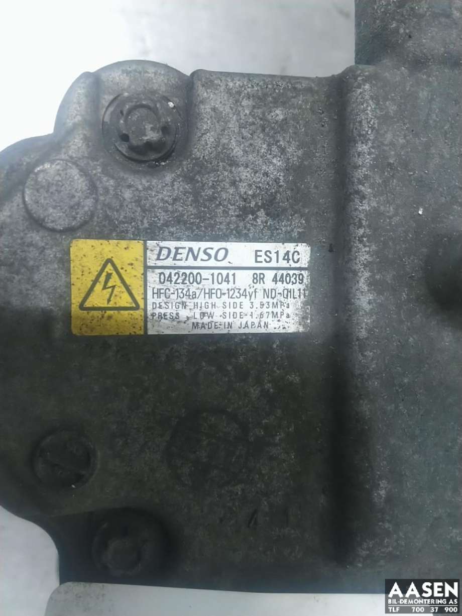 Aircondition kompressor hybrid til Toyota Yaris 2014-2020 (Type III, Fase 2)