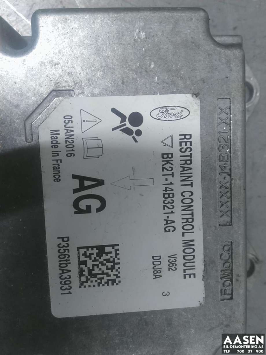 Airbag elektronikk til Ford Transit Custom 2013-2023 (Type I)  (1880952|BK2T-14B321-AG|)