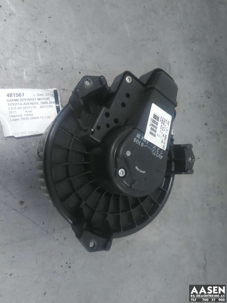 Varmeapparat motor til Toyota Avensis, 2009-2015 (Type III, Fase 1)
