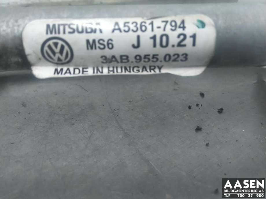 Viskermotor frontrute komplett m/overføring til VW Passat 2011-2015 (B7) (B7) 