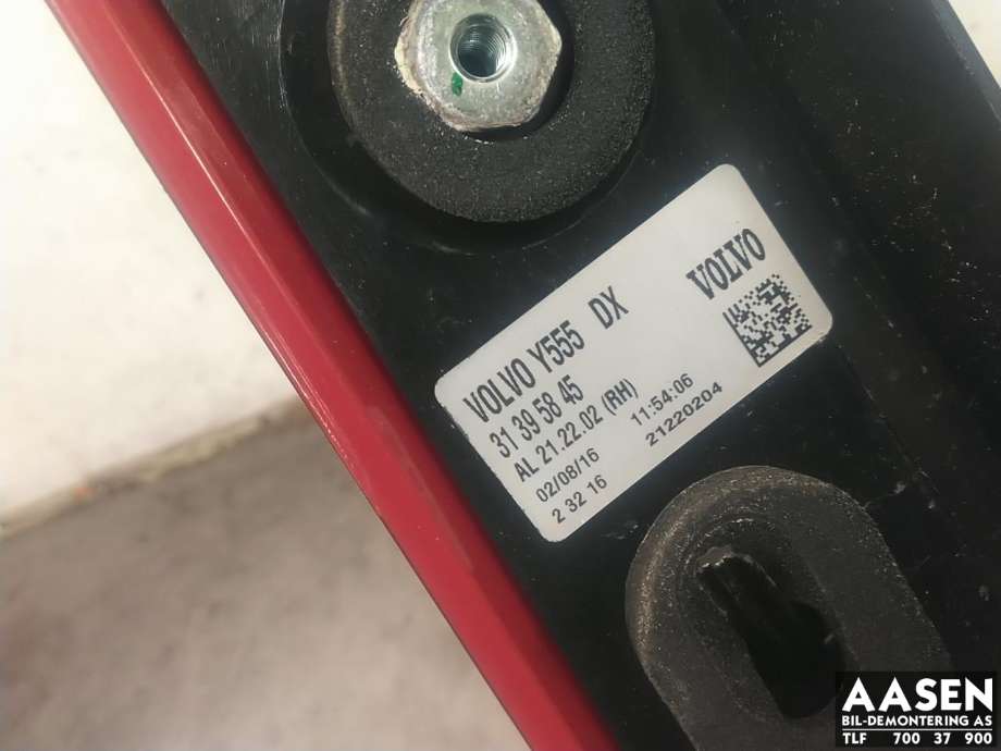 Baklykt høyre til Volvo V40 2012-2019  (31395845|)
