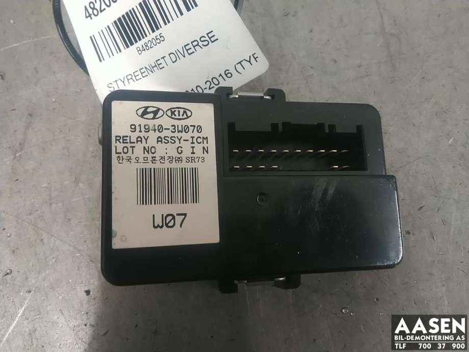 Rele diverse til Kia Sportage 2010-2016 (Type III) (91940 3W070|)