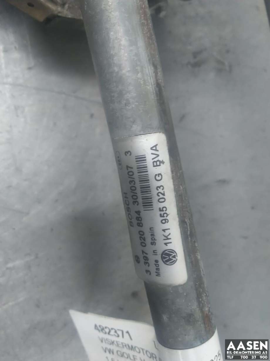 Viskermotor frontrute komplett m/overføring til VW Golf V, Combi 2003-2008  (5K1 955 601|1Q1 955 119 C|)
