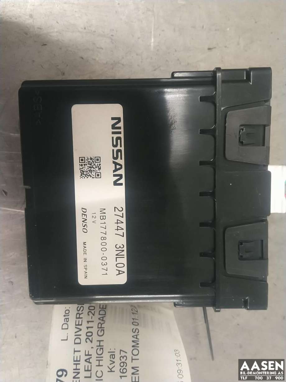 Styreenhet diverse til Nissan Leaf 2011-2017 (Type I)