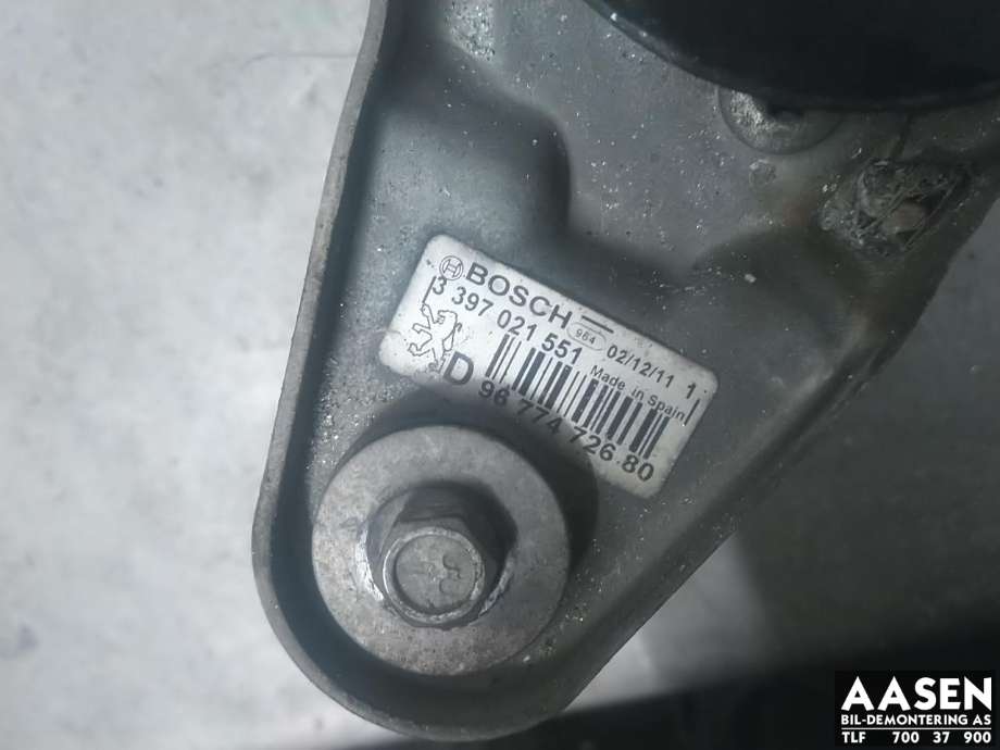 Viskermotor foran høyre til Peugeot 508 2011-2014 (Type I, Fase 1) (96 774 726 80|98 161 726 80|)