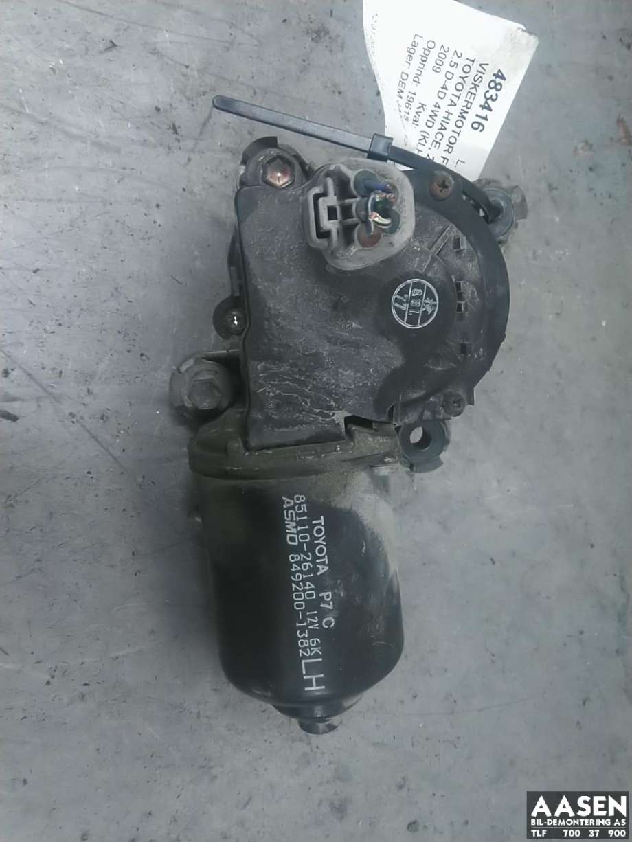 Viskermotor frontrute til Toyota Hiace, 2007-2012 (Fase 3)