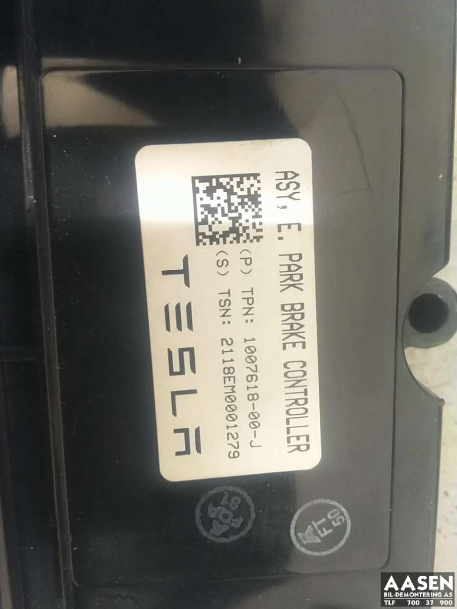 Styreenhet elektrisk parkbrems (EPB - Electric Parking Brake) til Tesla Model S 2016-2021 (Fase 2)  (1007618-00-J|)