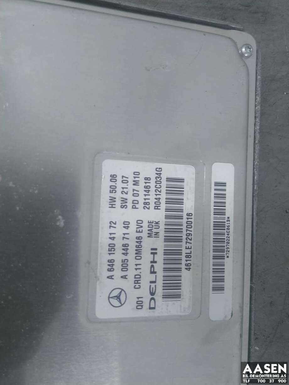 Styreenhet motor til Mercedes C-Klasse 2007-2011 (Fase 1) (W204) (W204) 