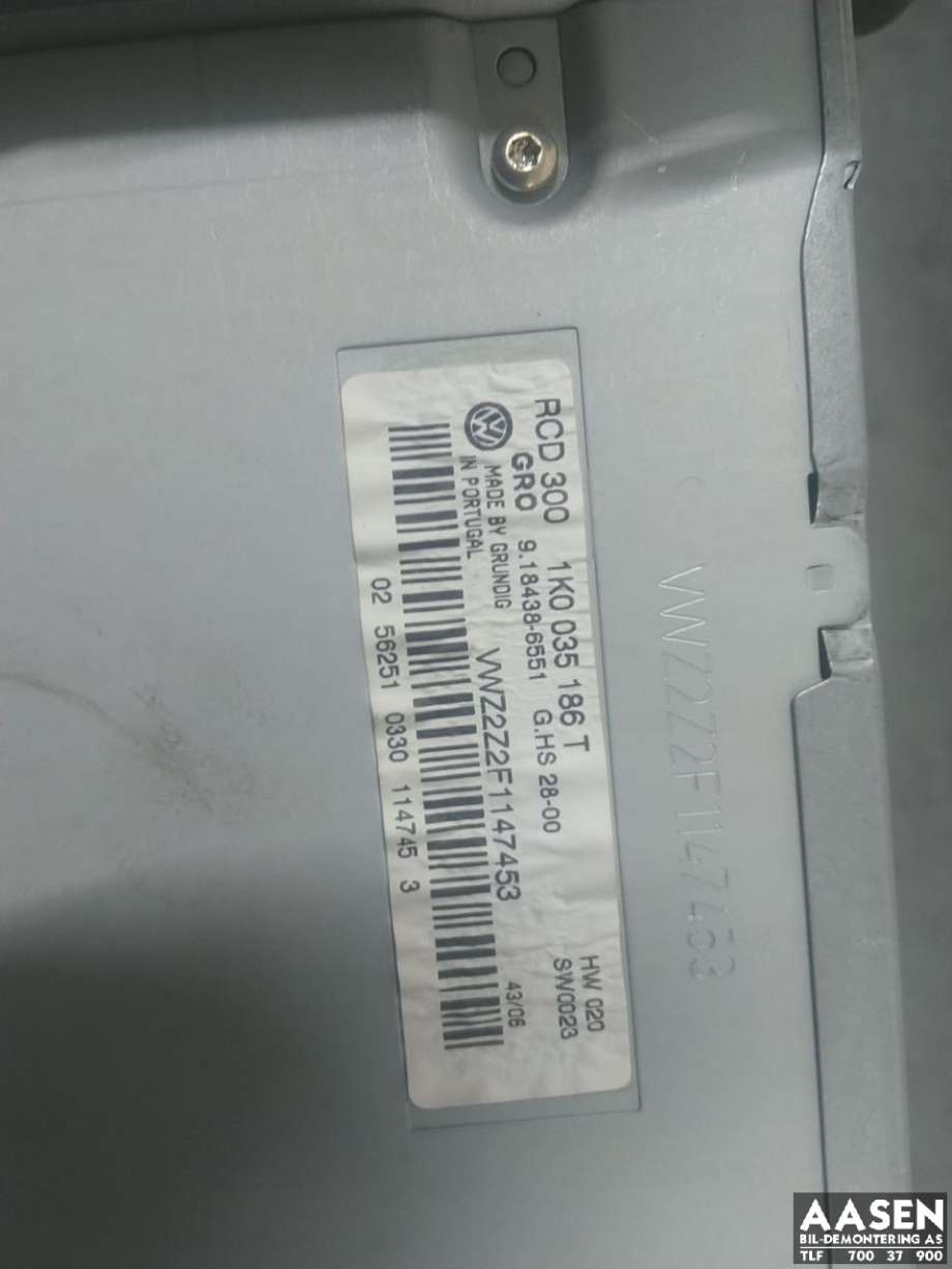Bilstereo til VW Caddy 2004-2010 (Type III, Fase 1)  (1K0 035 186 T|)
